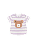 Purple and White Stripe Furry Hux Tee