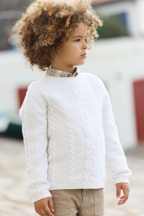Ivory TC Cableknit Sweater