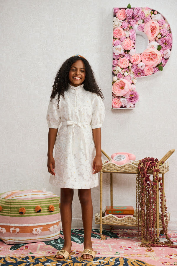 White Tulle Daisy Dress