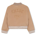Beige Wool Varsity Jacket