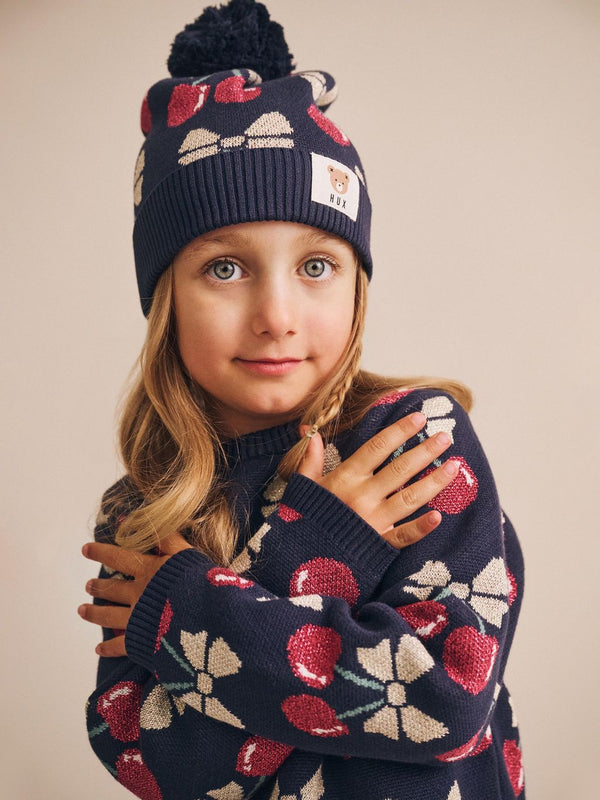 Indigo Cherry Pie Knit Sweater