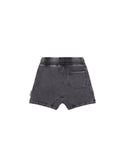 Washed Black Slouch Short