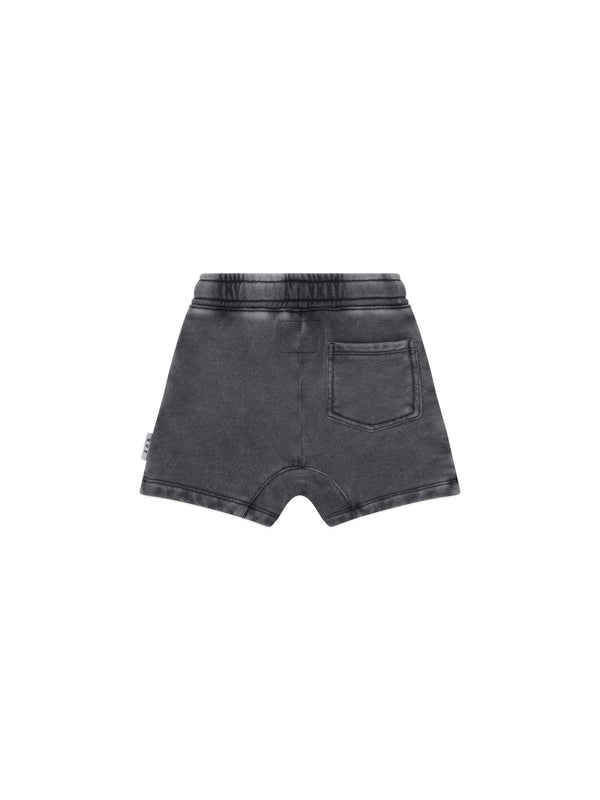 Washed Black Slouch Short