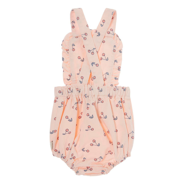 Pale Pink Baby Cherry Print Romper