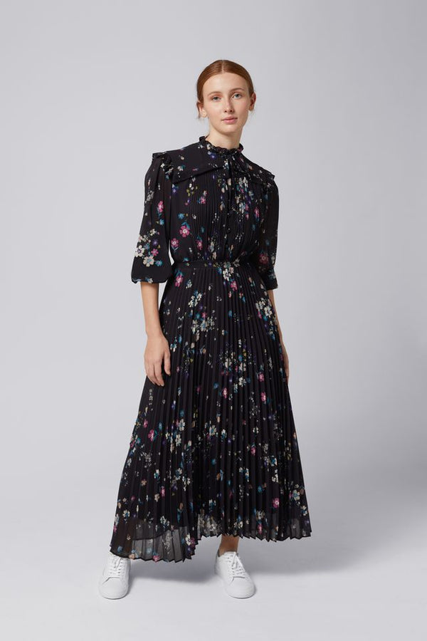 Black Floral Petra Dress