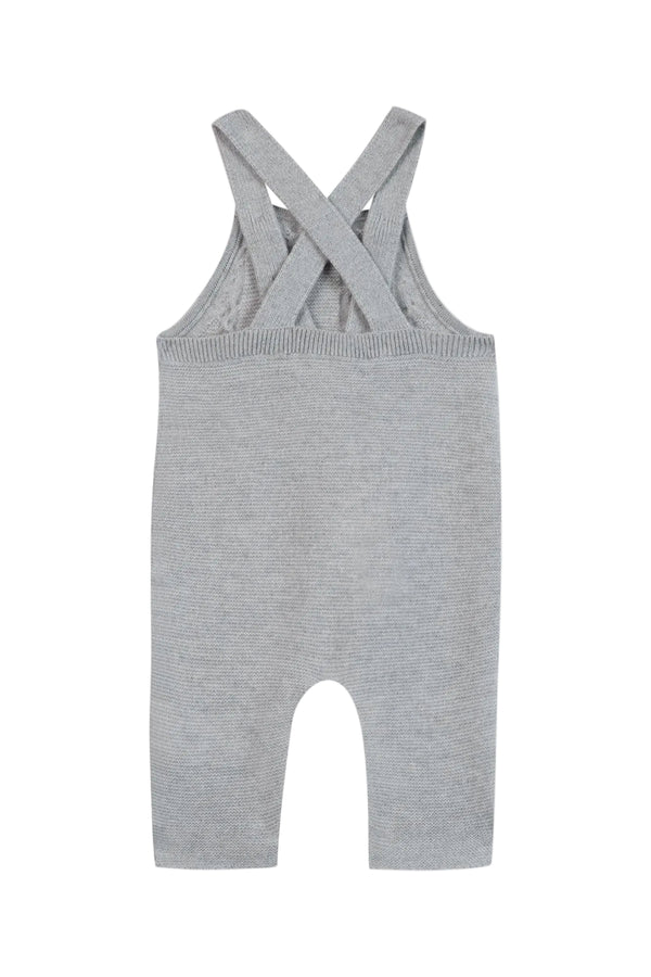 Grey Knit Overalls