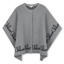 Heather Grey Chloe Embroidered Cape