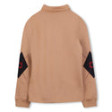 Sand Argyle Elbow Long Sleeve Polo