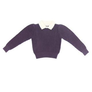 Plum Collared Sweater