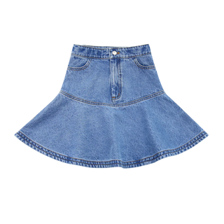 Blue Denim Short Skirt