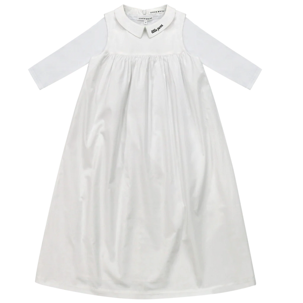 White Logo Collar Tee & Jumper Dress