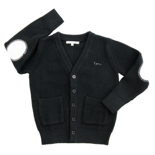 Black Elbow Patch Cardigan
