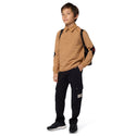 Sand Argyle Elbow Long Sleeve Polo