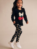 Black and Gold Cherry Pie Leggings