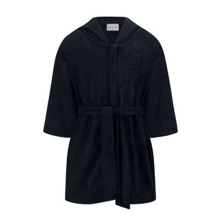 Black Terry Robe with Belt