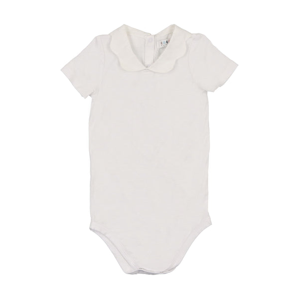 White Scalloped Peter Pan Onesie