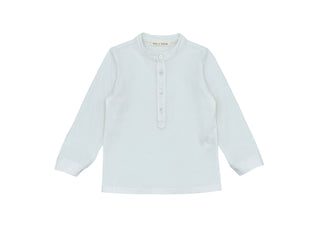 White Mao Collar Shirt