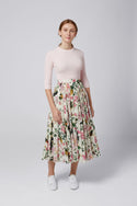 Multicolor Flowers and Birds Paz Skirt