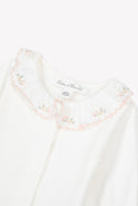 White Scallop Floral Collar Onesie