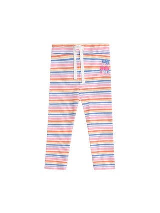 Multicolor Rainbow Ribbed Leggings