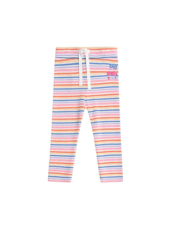 Multicolor Rainbow Ribbed Leggings
