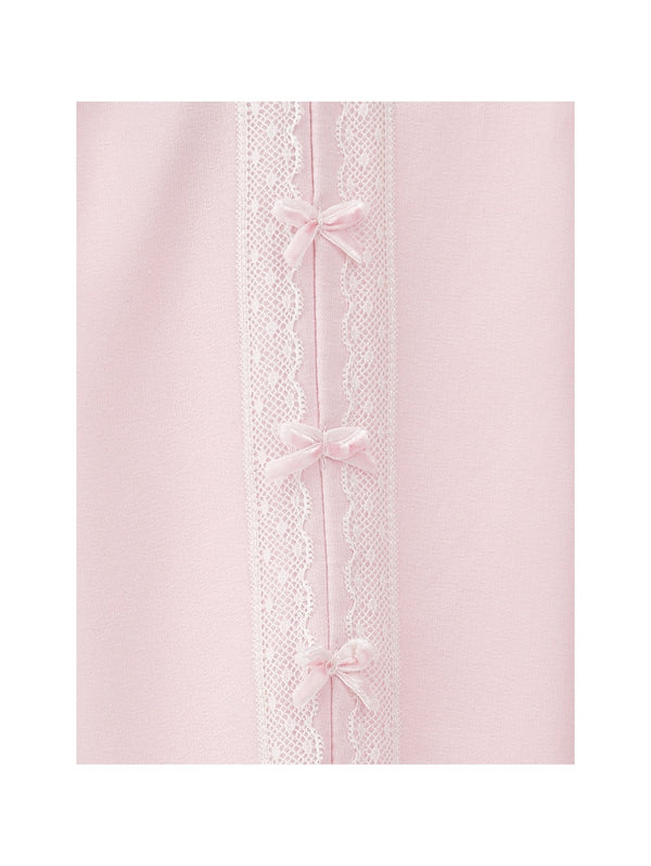 Pink Cotton Bow Tracksuit