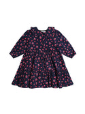 Indigo Cherry Pie Tiered Cord Dress