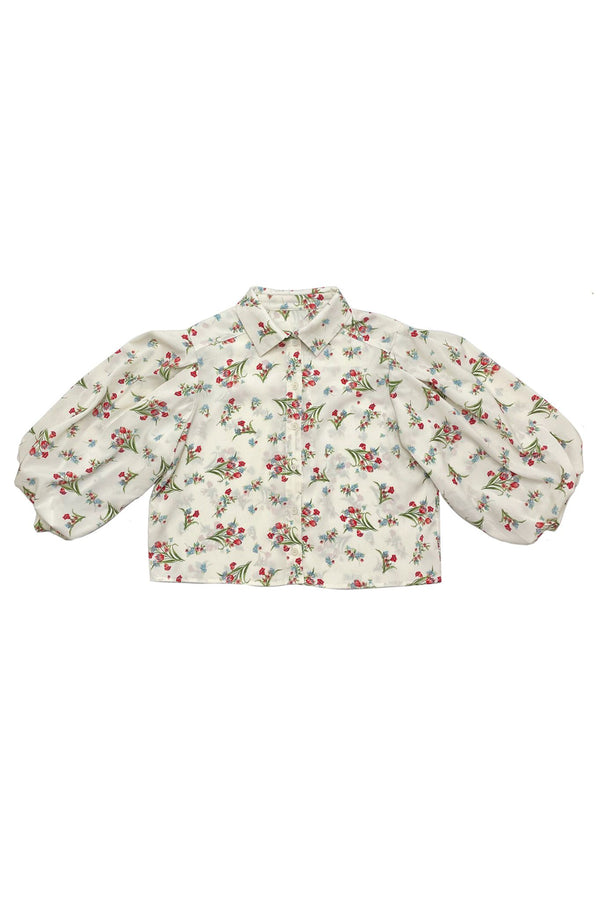 Blue and Red Floral Felicity Blouse