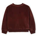 Crimson Velour Logo Crewneck