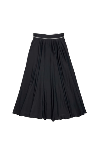 Black with White Piping Elsie Skirt