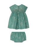Green Baby Floral Smockee Maruska Dress