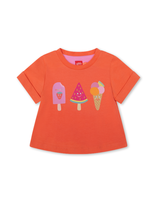 Coral Toll Popsicle and Ice Cream Graphic Tee