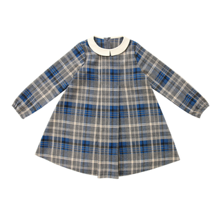 Cream Collar Plaid Dress