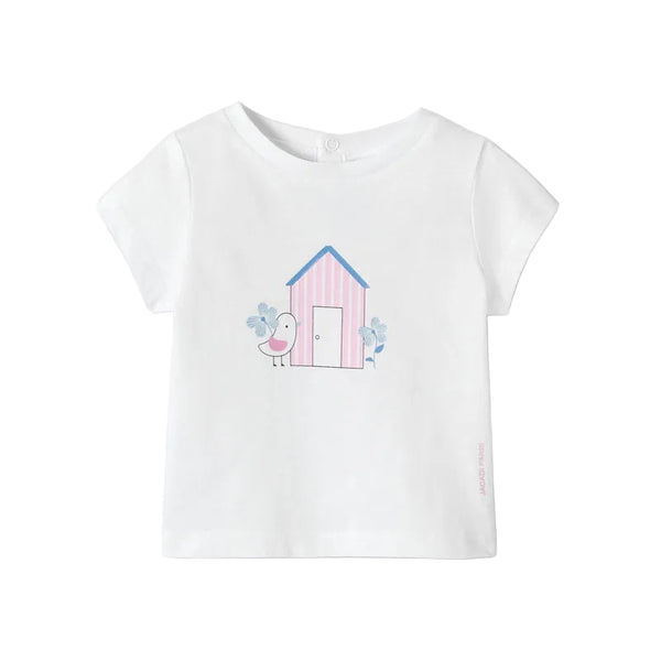 White Baby Lune Birdhouse Tee