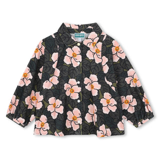 Green and Pink Flower Blouse