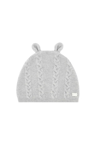 Grey Cableknit Hat