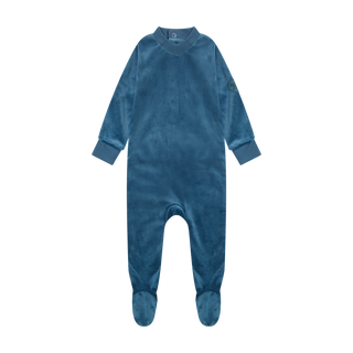 Cobalt Blue Velour Footie