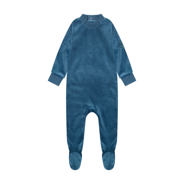 Cobalt Blue Velour Footie