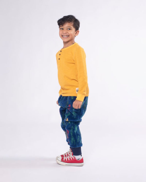 Mustard Craftsman Thermal Henley