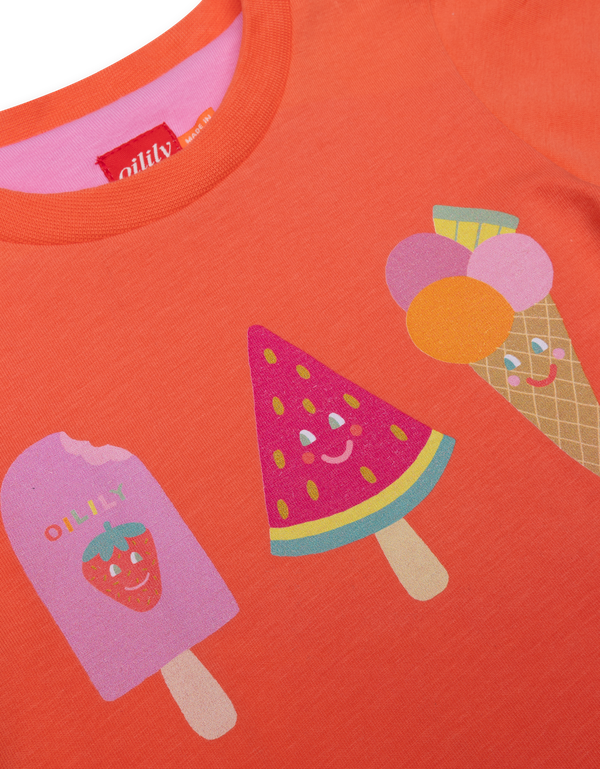 Coral Toll Popsicle and Ice Cream Graphic Tee