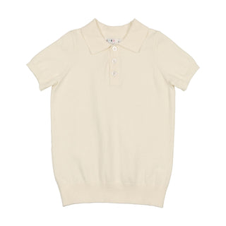 Cream Knit Polo