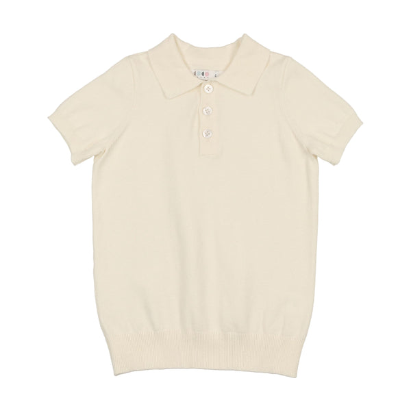 Cream Knit Polo