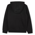 Black Faded Logo Zip Up Hoodie