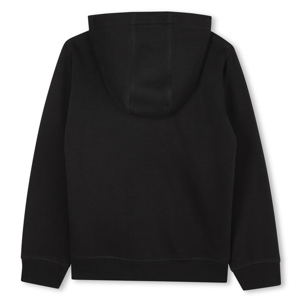 Black Faded Logo Zip Up Hoodie
