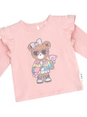 Pink Candy Bear Frill Top