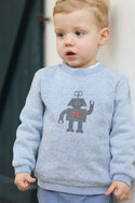 Heather Blue Baby Robot Sweatshirt