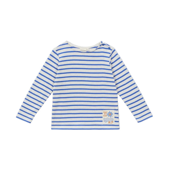 Electric Blue Striped Long Sleeve Tee