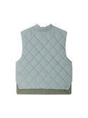 Blue and Green Quilted Leo Vest