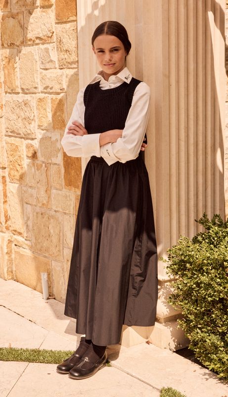 Black Teen Taffeta Skirt