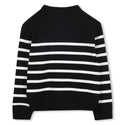 Black and Stone Striped Sweater